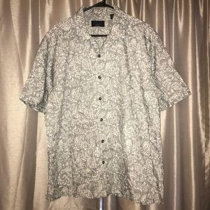 Axis La Button Shirt Button Front Casual Large (b)